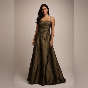 Bari Jay Strapless Bronze Gown Size 14